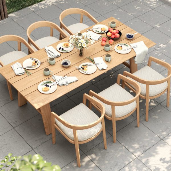Octa Recta Outdoor Wood Dining Table. Outdoor Furniture Malaysia
