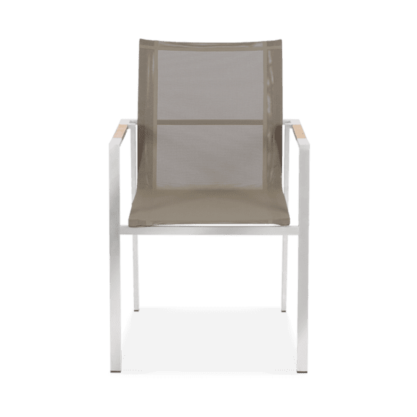 Alzette Arm Chair Taupe Front