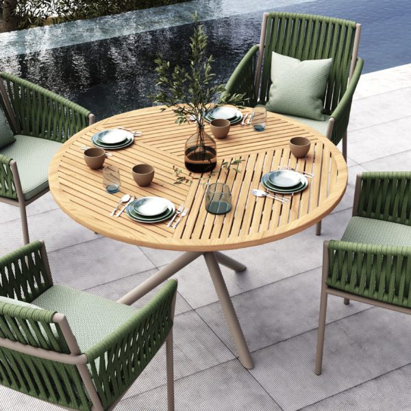 Daze Round Table Teakwood. Outdoor Furniture Malaysia