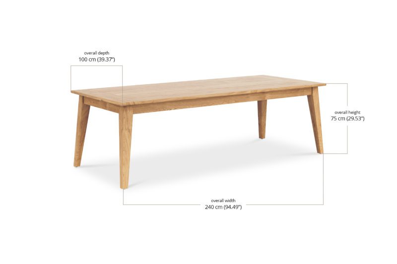 piedra dining table rect dims