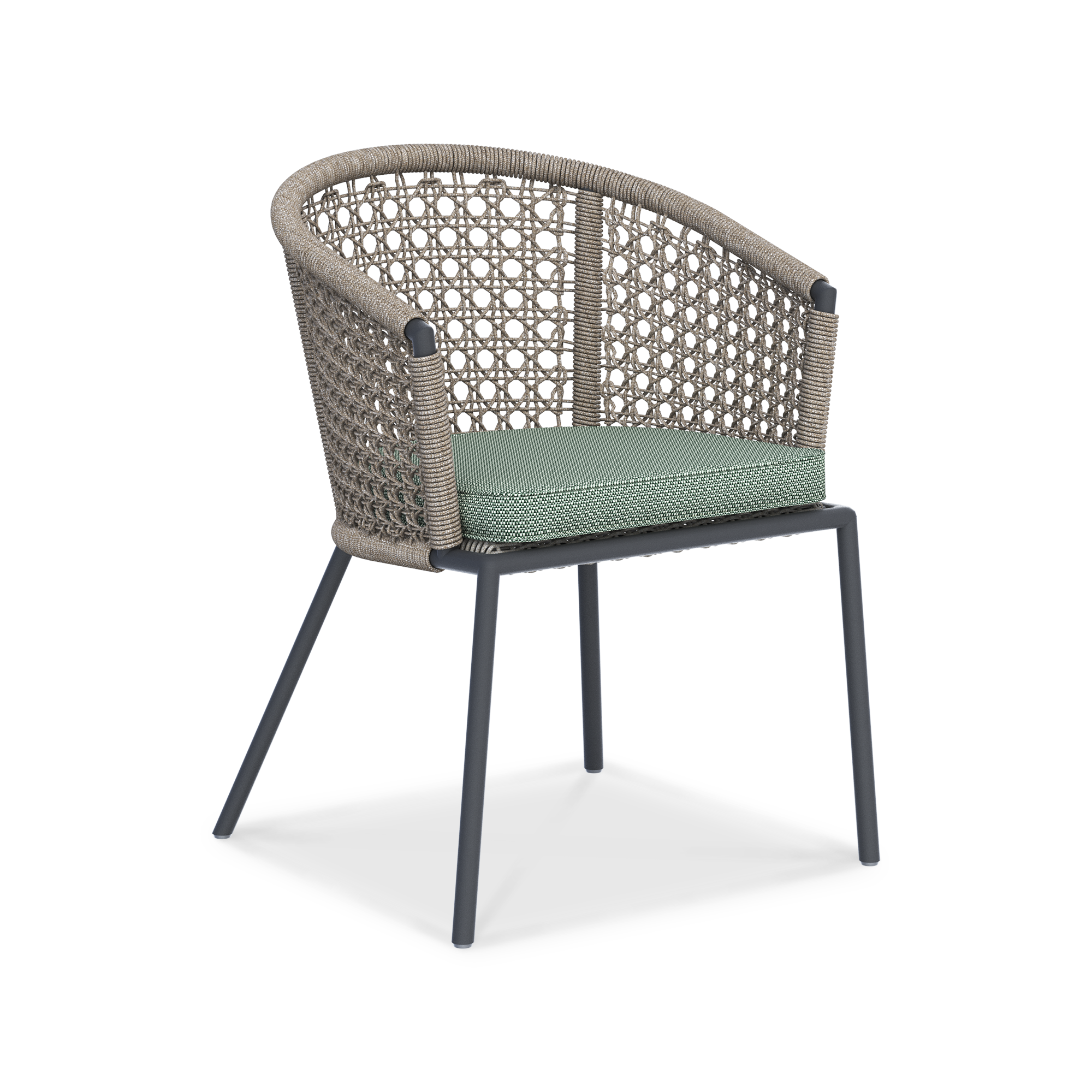 Wina Dining Round Chair Pers Green