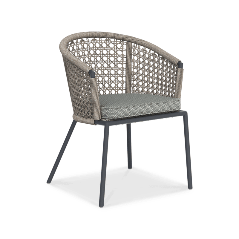 Wina Dining Round Chair Pers Grey