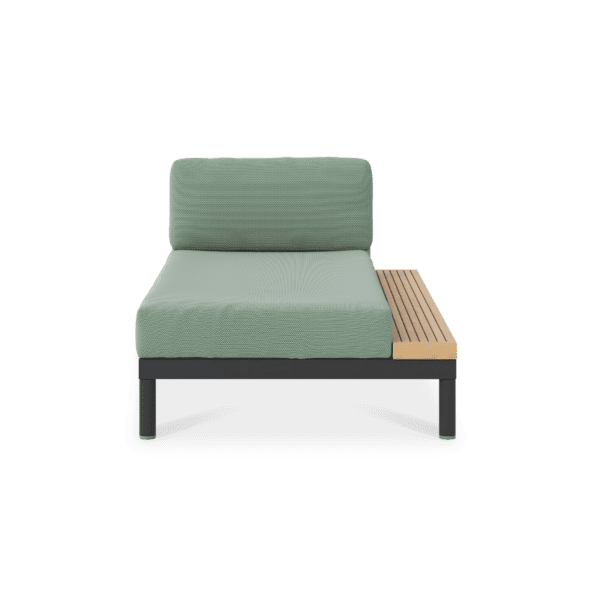 Lisse Chaise W Left Tray Green Fr