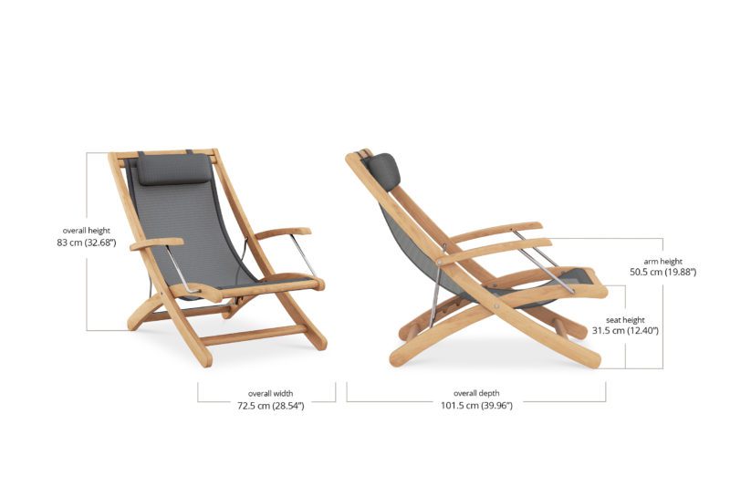 rivera beach chair dimension