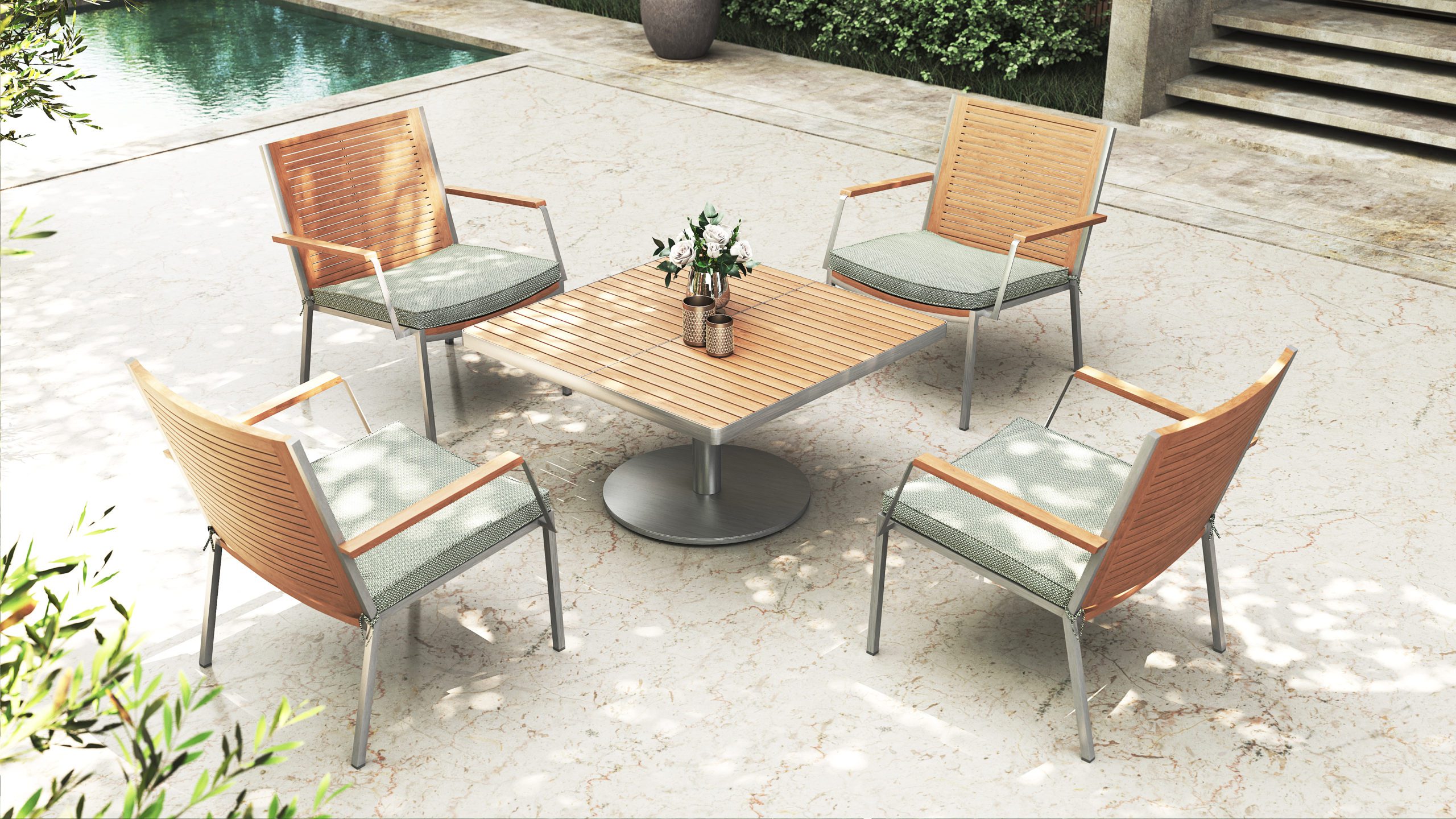TESSIN LOUNGE SET 4 Single Chairs Fontelina Green PhysCamera003.effectsResult 1 scaled