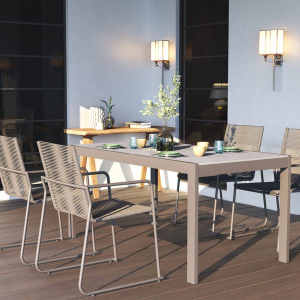 Enzo Outdoor Dining Table Ceramic. Premium Outdoor Furniture Malaysia