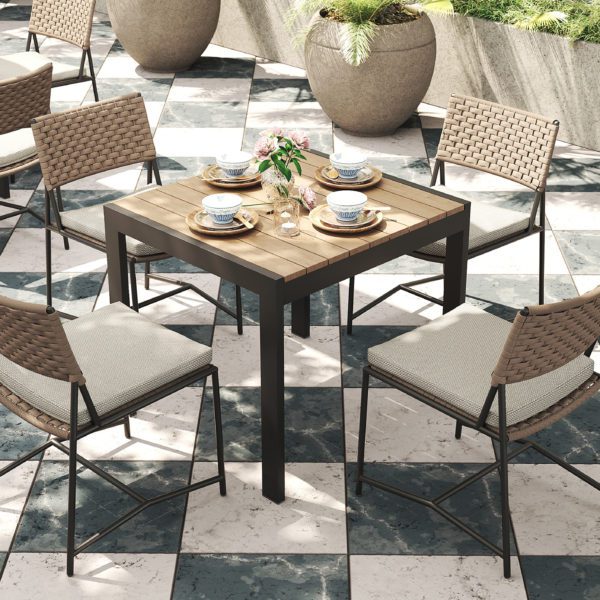 Enzo Outdoor Dining Table 80 Teak. Premium Outdoor Furniture Malaysia
