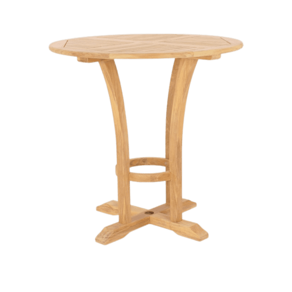 Classic Round Bar Table 106 Teak Footrest