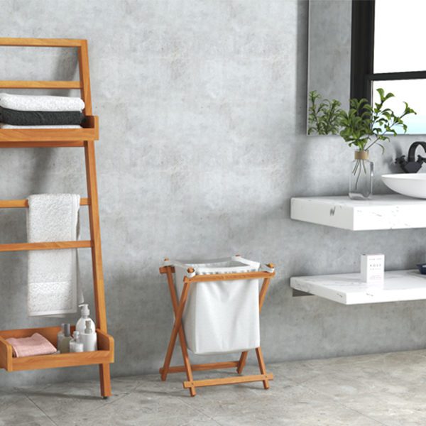 Largent Freestanding towel stand with tray