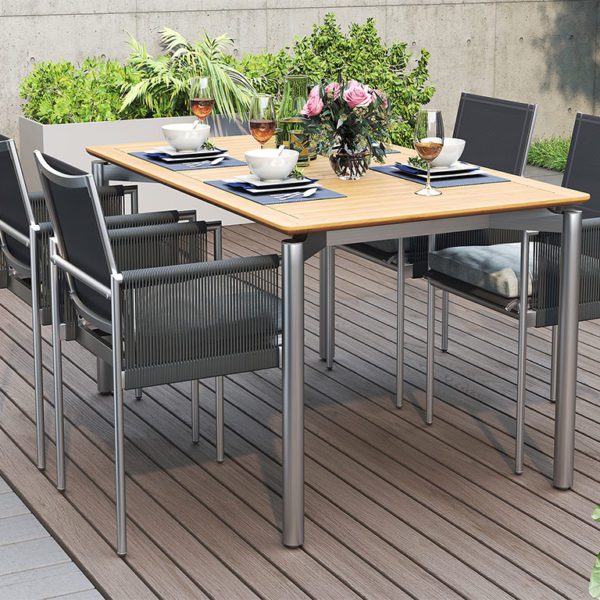 Ara Stainless Steel Outdoor Dining Table. Premium Outdoor Furniture Malaysia