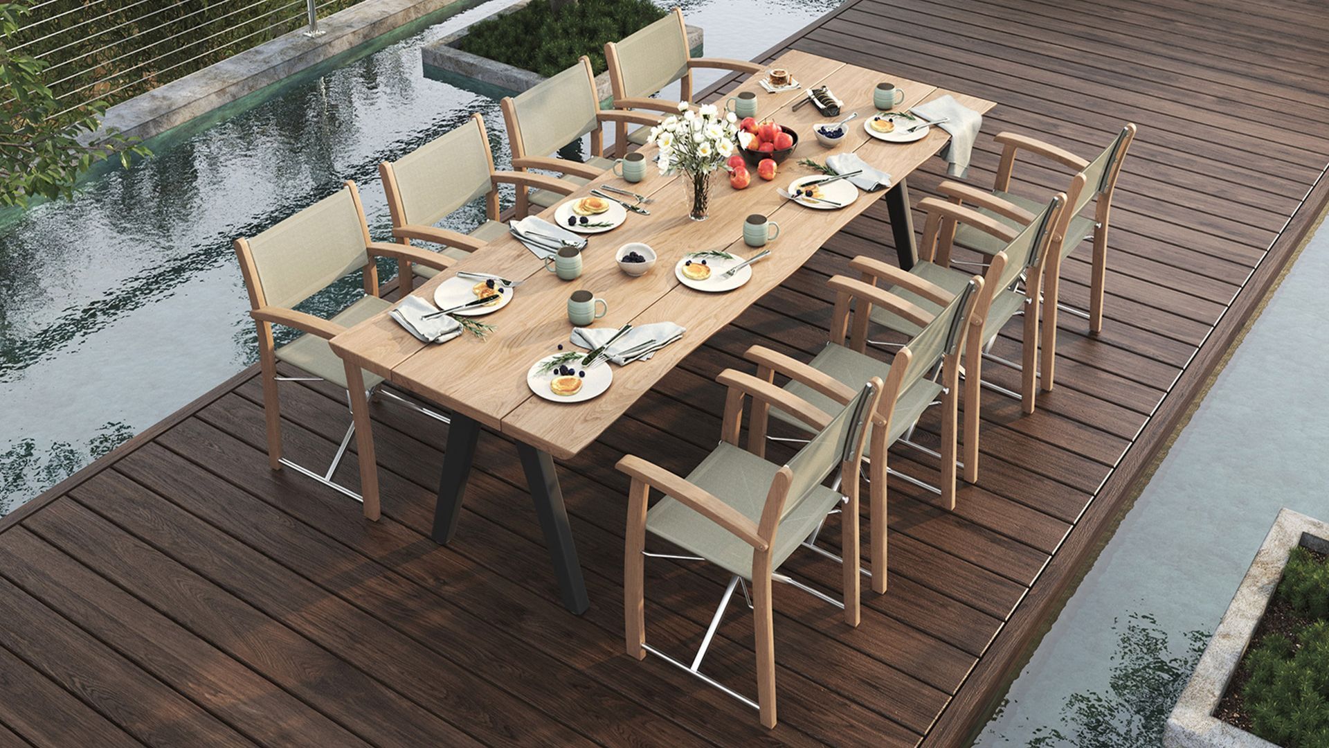 outdoor dining set by triconville