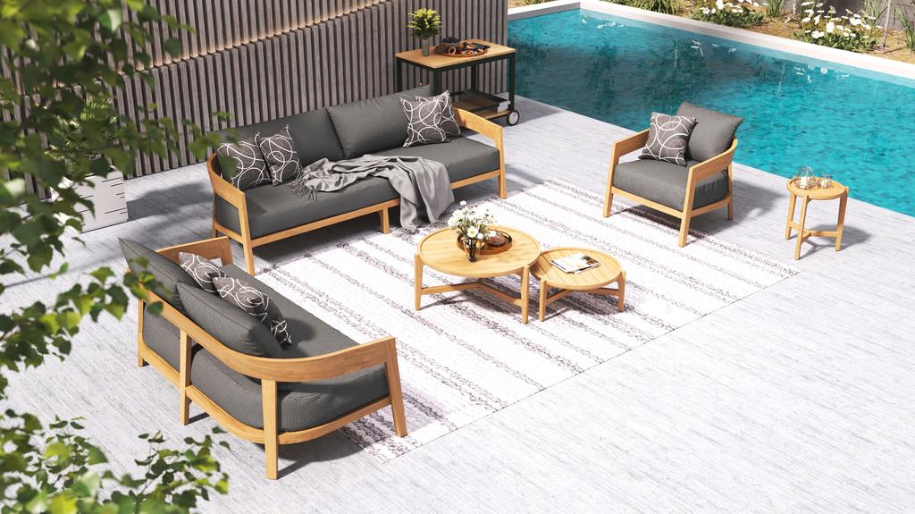 outdoor lounge furniture. outdoor sofas, outdoor coffee table, outdoor side tables. designer outdoor furniture malaysia