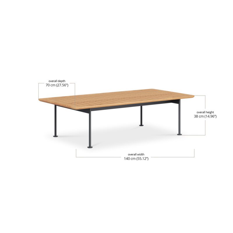 Alpha Coffee Table Rectangle - Technical Image