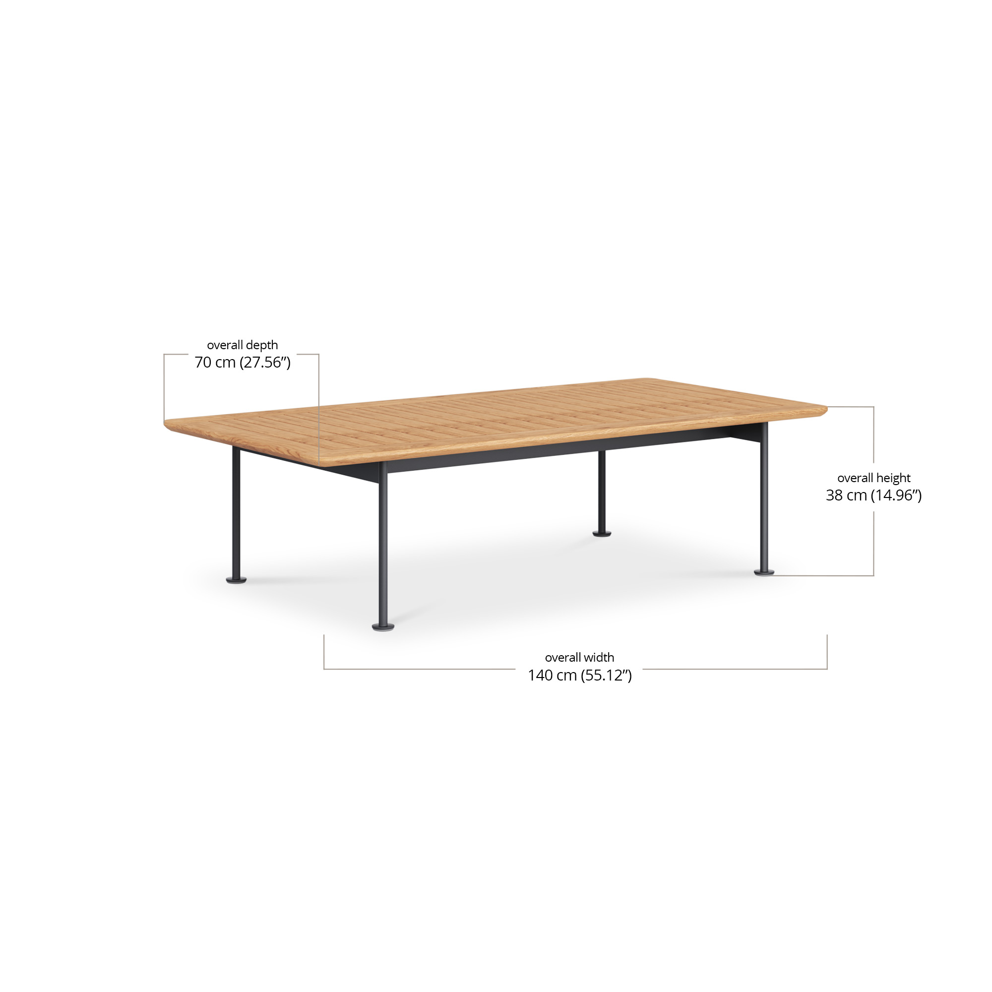 Alpha Coffee Table Rectangle Specification Image